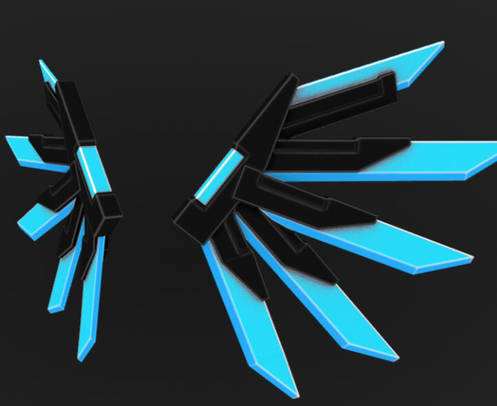 Blue Hologram Tec Wings